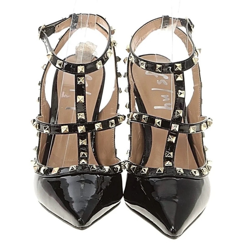 Black Elodie Studded Women's black Heels